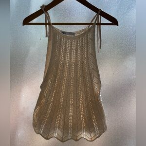 Zara crochet cream top
